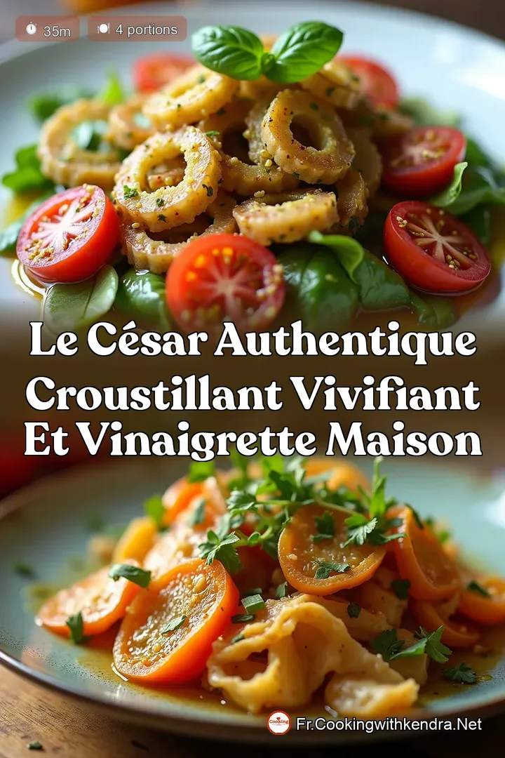 Le C&eacute;sar Authentique Croustillant Vivifiant et Vinaigrette Maison