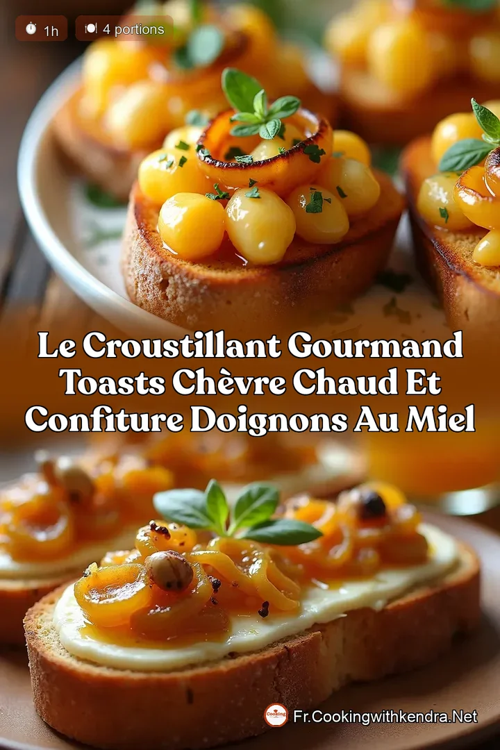Le Croustillant Gourmand Toasts Ch&egrave;vre Chaud et Confiture dOignons au Miel