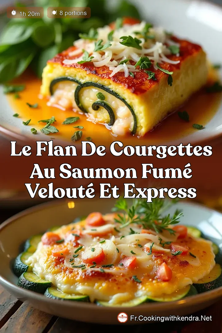 Le Flan de Courgettes au Saumon Fum&eacute; Velout&eacute; et Express