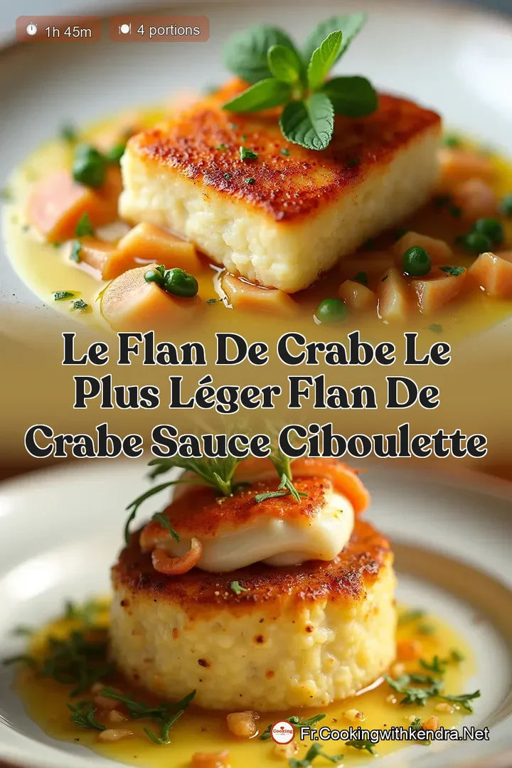 Le Flan de Crabe le Plus L&eacute;ger Flan de Crabe Sauce Ciboulette