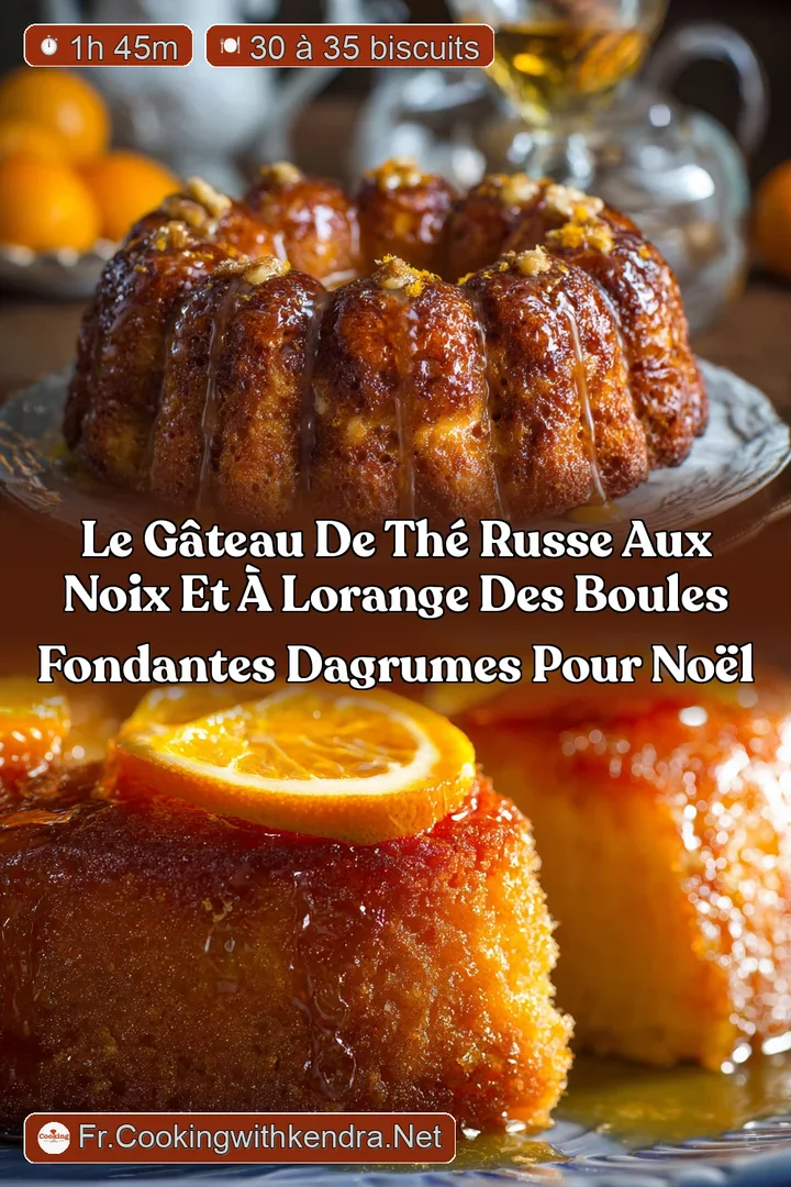 Le G&acirc;teau de th&eacute; russe aux noix et &agrave; lorange des boules fondantes dagrumes pour No&euml;l