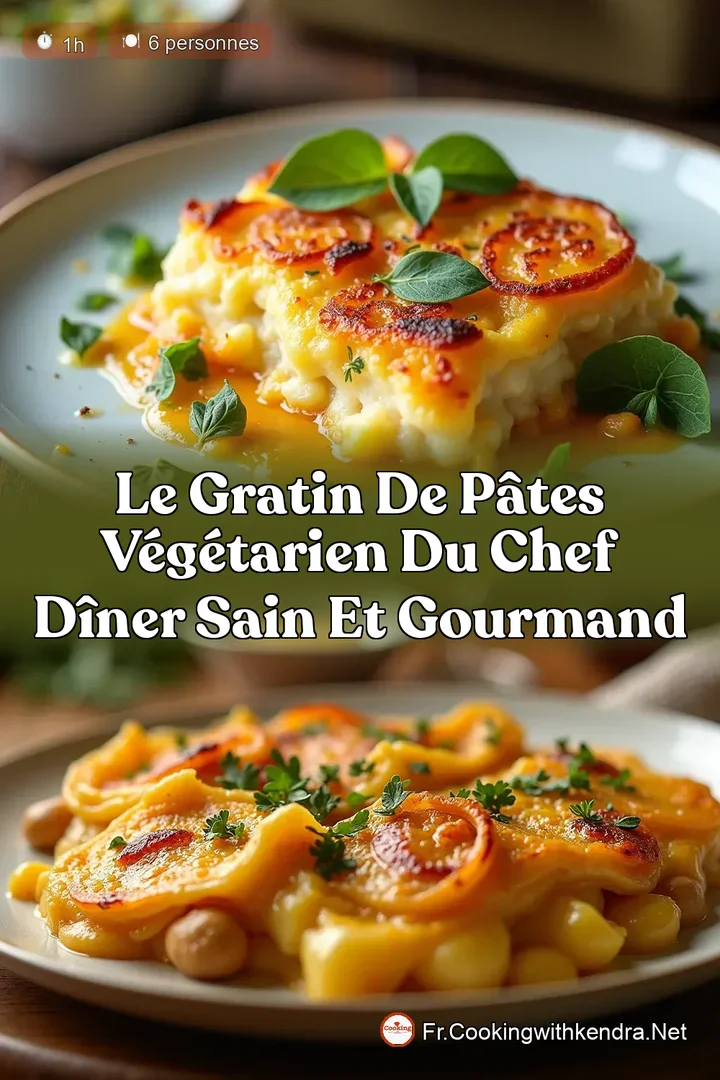 Le Gratin de P&acirc;tes V&eacute;g&eacute;tarien du Chef D&icirc;ner Sain et Gourmand