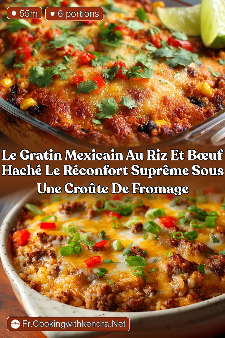 Le Gratin Mexicain au Riz et B&oelig;uf Hach&eacute; le r&eacute;confort supr&ecirc;me sous une cro&ucirc;te de fromage
