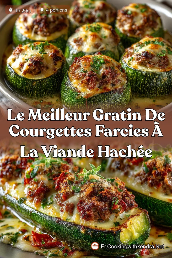 Le Meilleur Gratin de Courgettes Farcies &agrave; la Viande Hach&eacute;e
