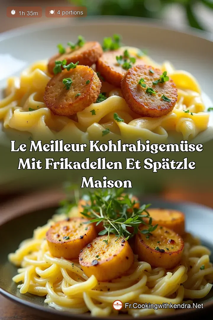 Le Meilleur Kohlrabigem&uuml;se mit Frikadellen et Sp&auml;tzle Maison