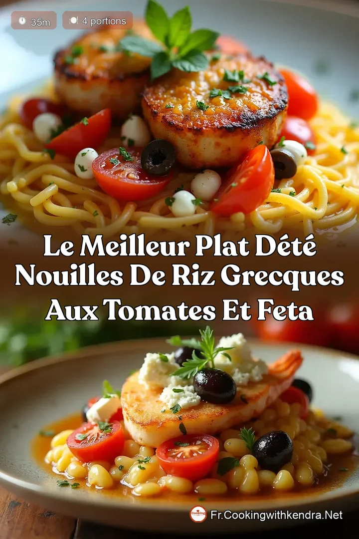 Le Meilleur Plat d&Eacute;t&eacute; Nouilles de Riz Grecques aux Tomates et Feta