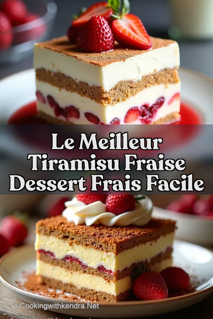 Le Meilleur Tiramisu Fraise Dessert Frais Facile
