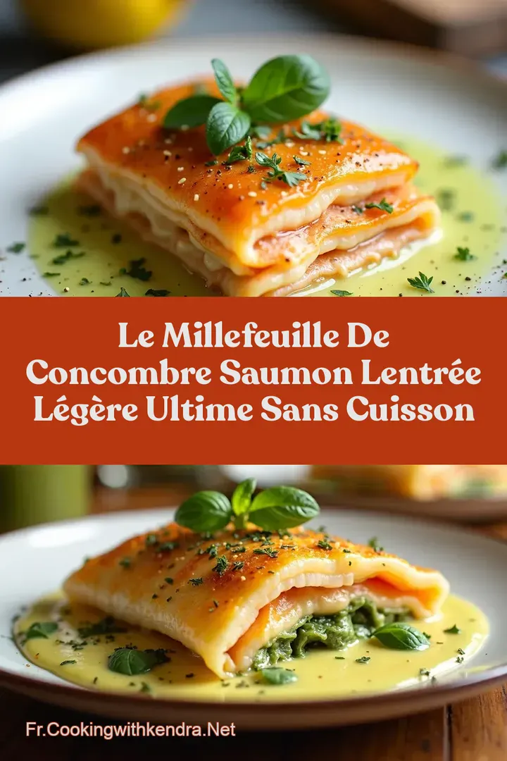 Le Millefeuille de Concombre Saumon LEntr&eacute;e L&eacute;g&egrave;re Ultime sans Cuisson