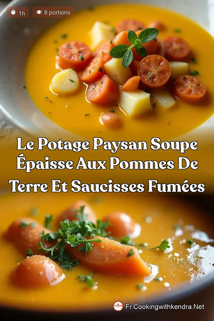 Le Potage Paysan Soupe &Eacute;paisse aux Pommes de Terre et Saucisses Fum&eacute;es