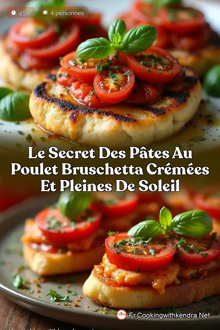 Le Secret des P&acirc;tes au Poulet Bruschetta Cr&eacute;m&eacute;es et Pleines de Soleil