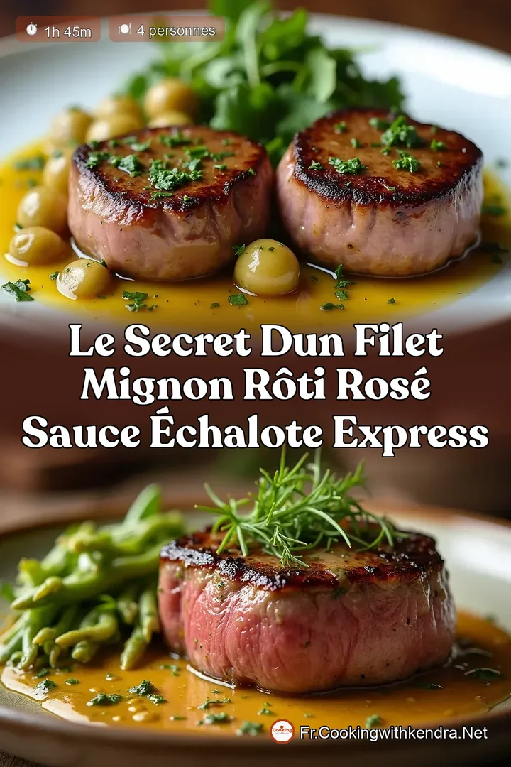 Le Secret dun Filet Mignon R&ocirc;ti Ros&eacute; Sauce &Eacute;chalote Express
