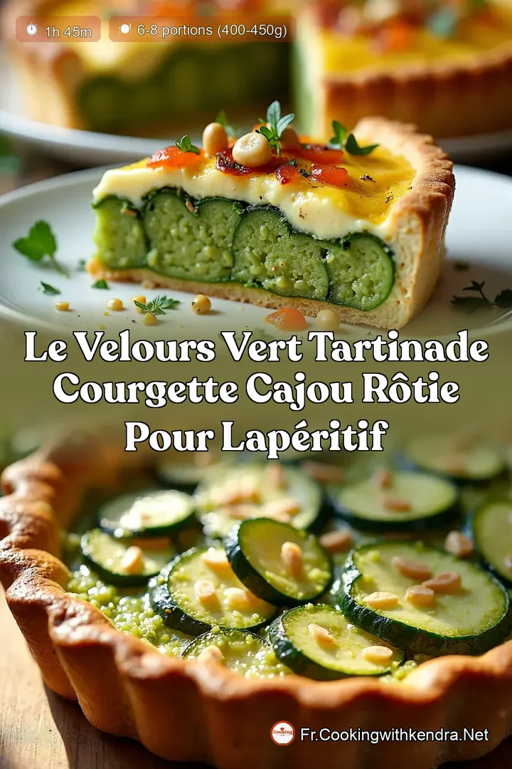 Le Velours Vert Tartinade Courgette Cajou R&ocirc;tie pour lAp&eacute;ritif