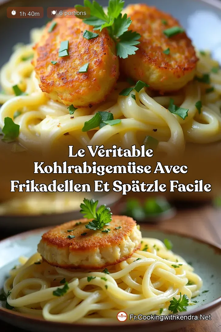 Le V&eacute;ritable Kohlrabigem&uuml;se avec Frikadellen et Sp&auml;tzle Facile