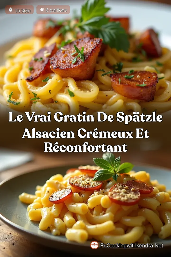 Le Vrai Gratin de Sp&auml;tzle Alsacien Cr&eacute;meux et R&eacute;confortant