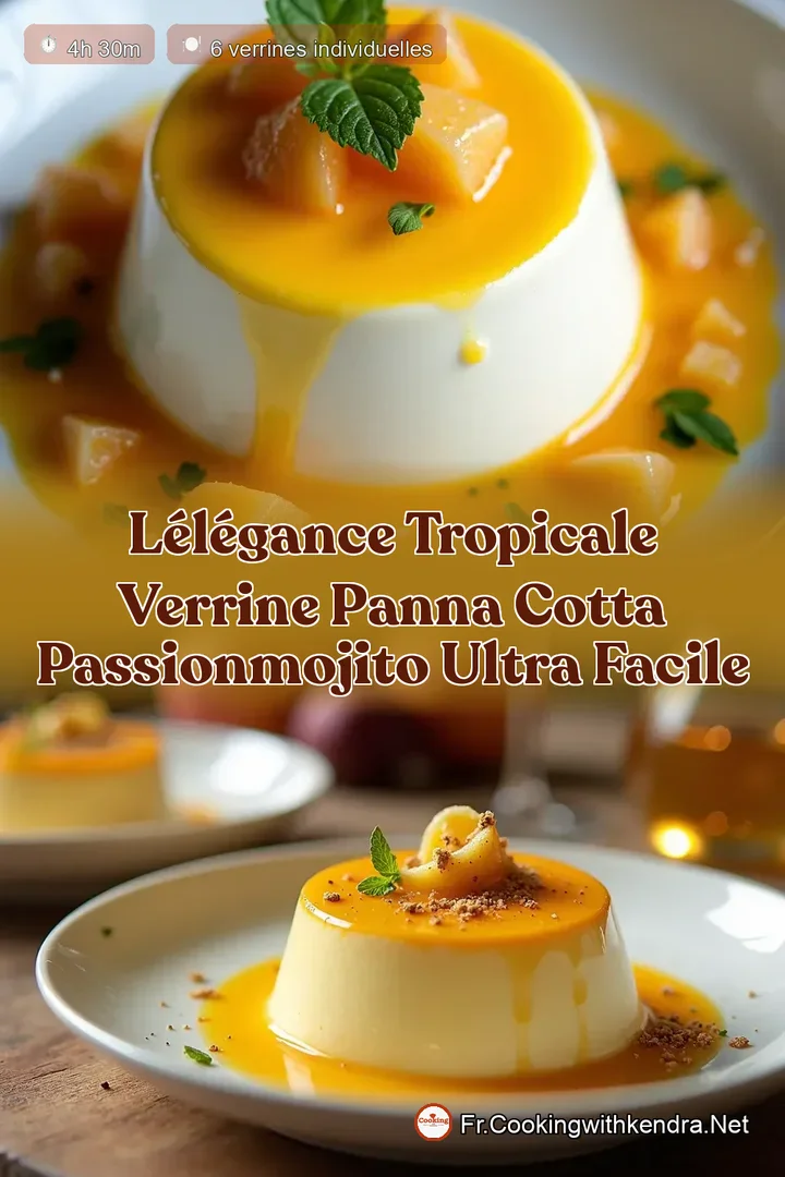L&Eacute;l&eacute;gance Tropicale Verrine Panna Cotta PassionMojito Ultra Facile