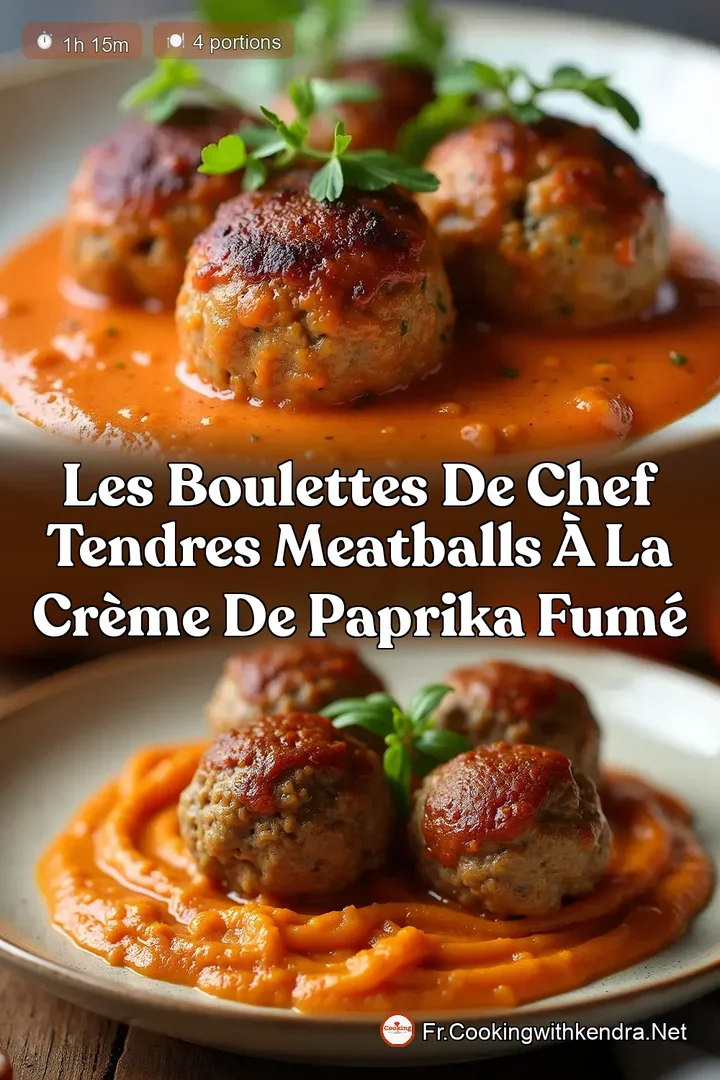 Les Boulettes de Chef Tendres Meatballs &agrave; la Cr&egrave;me de Paprika Fum&eacute;