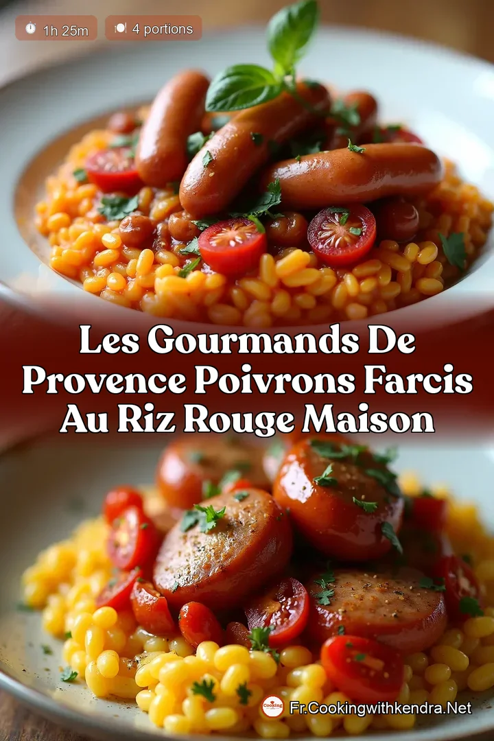Les Gourmands de Provence Poivrons Farcis au Riz Rouge Maison