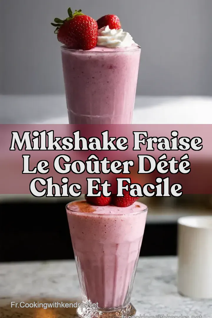 Milkshake Fraise Le Go&ucirc;ter D&eacute;t&eacute; Chic et Facile