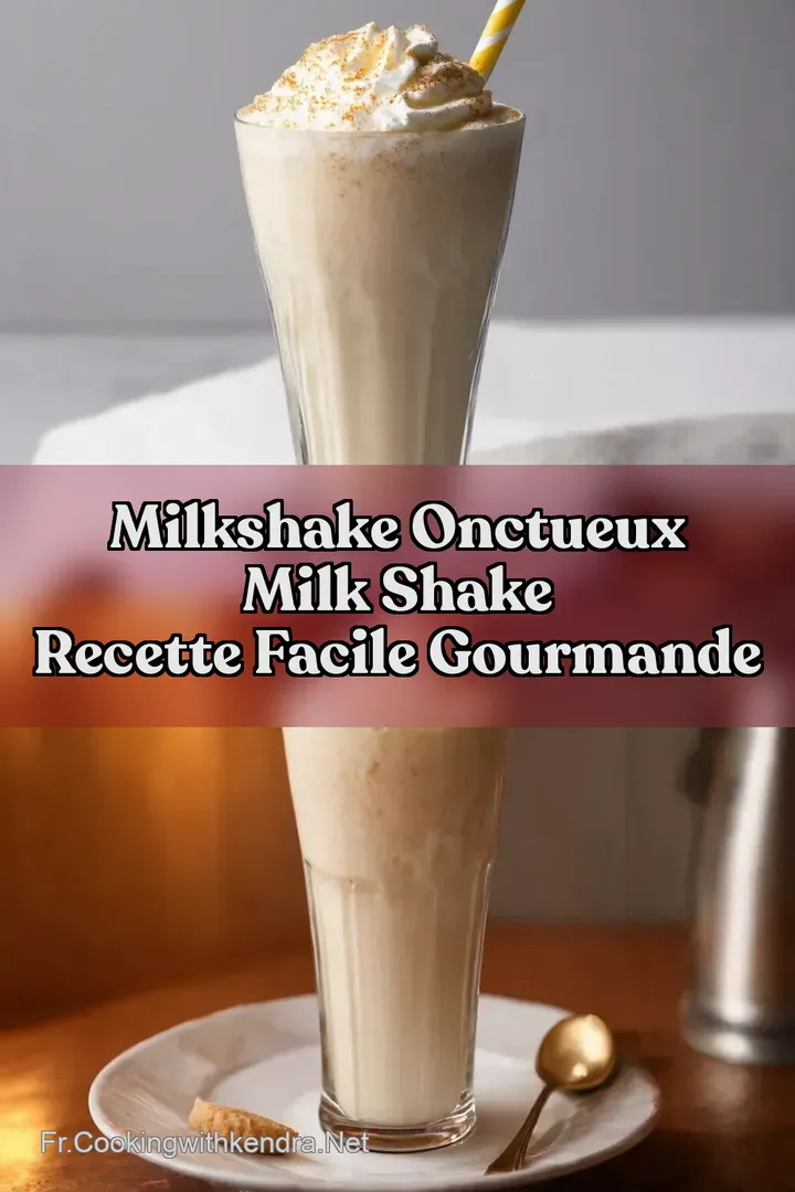 Milkshake Onctueux Milk Shake Recette Facile Gourmande