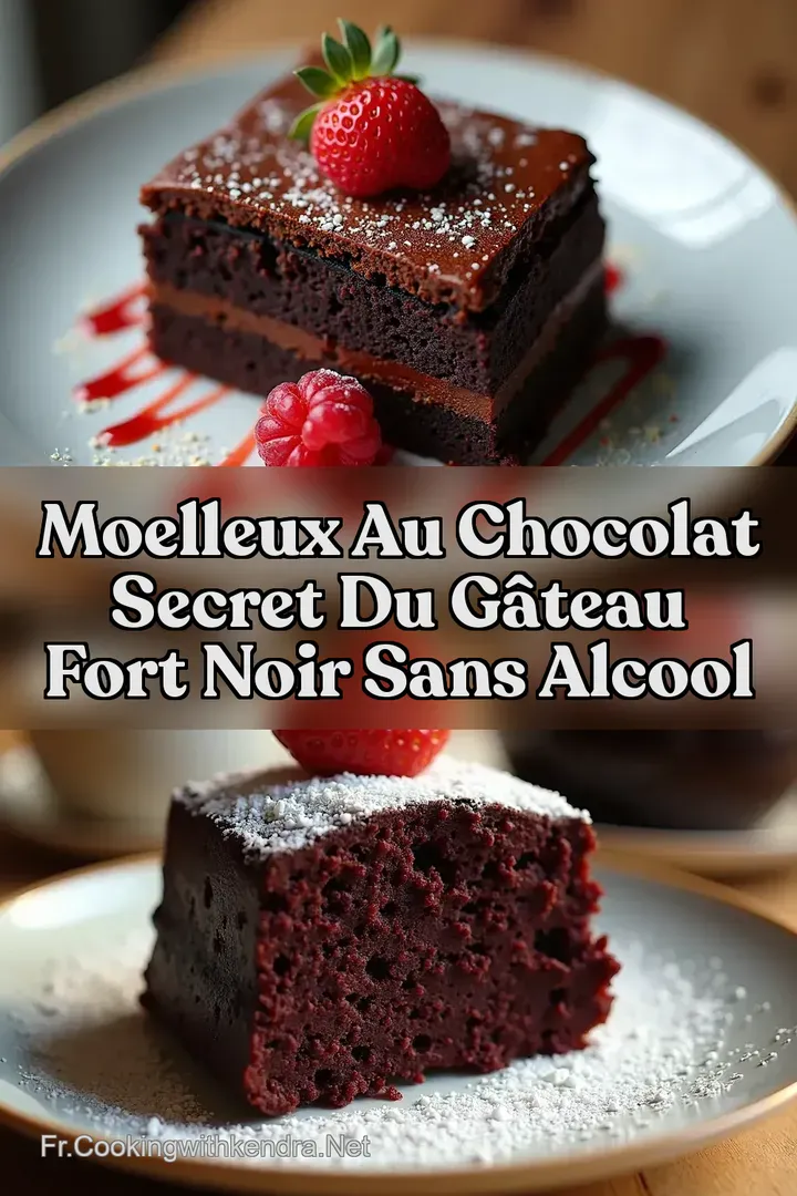 Moelleux Au Chocolat Secret du G&acirc;teau Fort Noir Sans Alcool