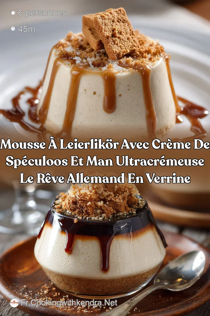 Mousse &agrave; lEierlik&ouml;r avec cr&egrave;me de Sp&eacute;culoos et Man ultracr&eacute;meuse Le r&ecirc;ve allemand en verrine