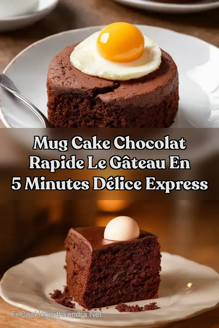 Mug cake chocolat rapide Le g&acirc;teau en 5 minutes d&eacute;lice express