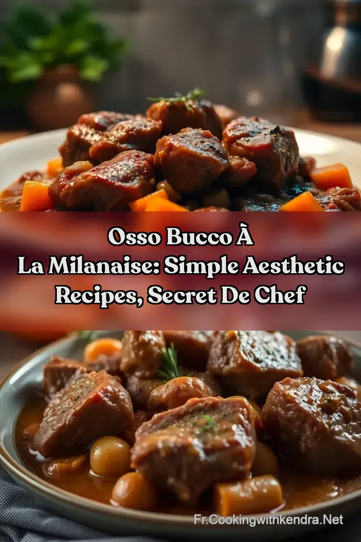 Osso Bucco &agrave; la Milanaise: Simple Aesthetic Recipes Secret de Chef