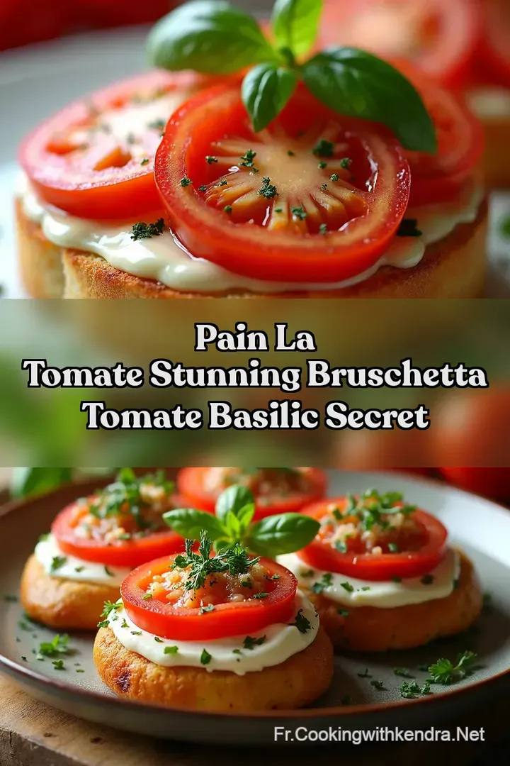 Pain la Tomate Stunning Bruschetta Tomate Basilic Secret