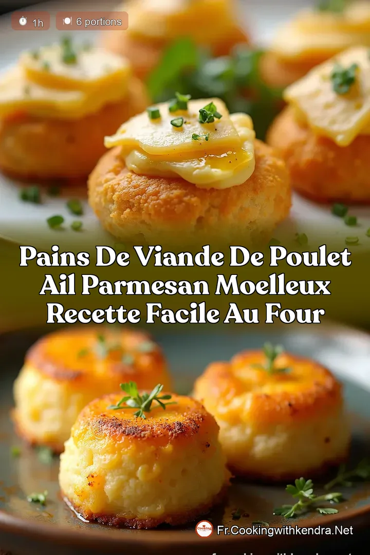 Pains de Viande de Poulet Ail Parmesan Moelleux Recette Facile au Four