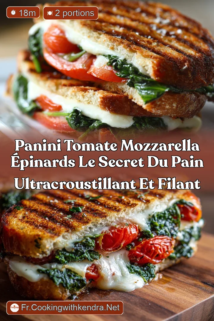 Panini Tomate Mozzarella &Eacute;pinards Le secret du pain ultracroustillant et filant