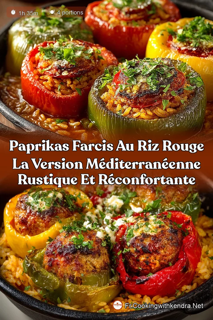 Paprikas Farcis au Riz Rouge la version M&eacute;diterran&eacute;enne rustique et r&eacute;confortante