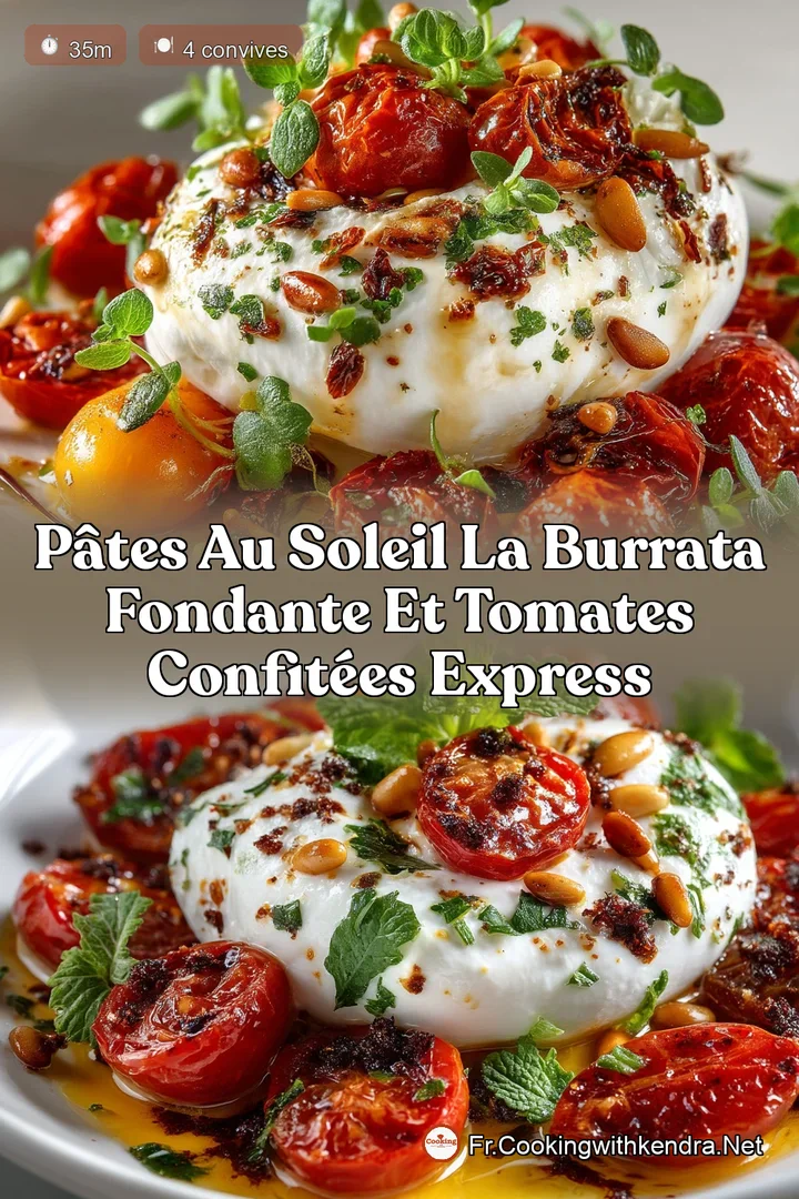 P&acirc;tes au Soleil La Burrata Fondante et Tomates Confit&eacute;es Express