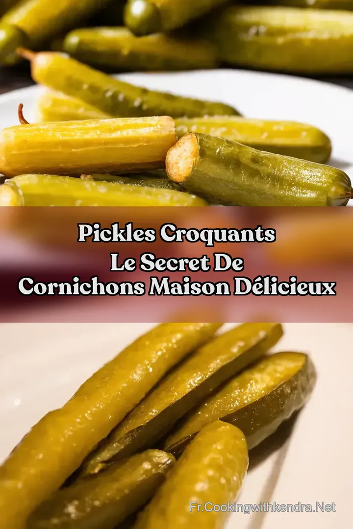Pickles Croquants Le Secret de Cornichons Maison D&eacute;licieux
