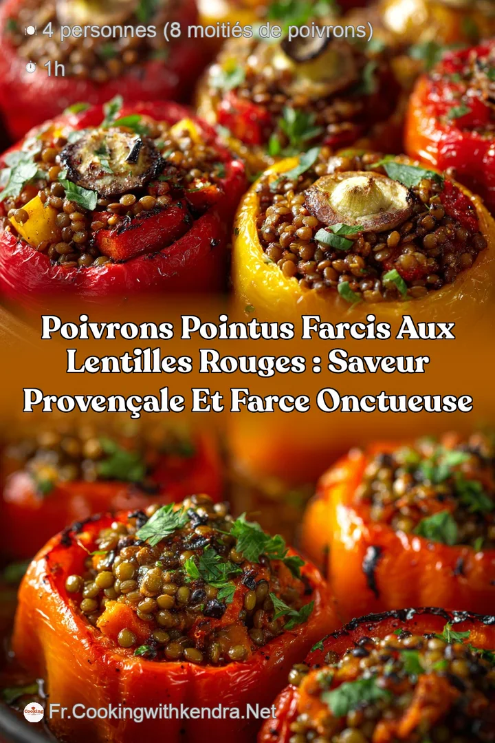 Poivrons pointus farcis aux lentilles rouges : saveur proven&ccedil;ale et farce onctueuse