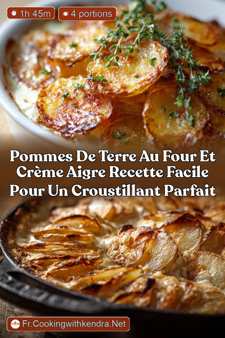 Pommes de terre au four et cr&egrave;me aigre Recette facile pour un croustillant parfait