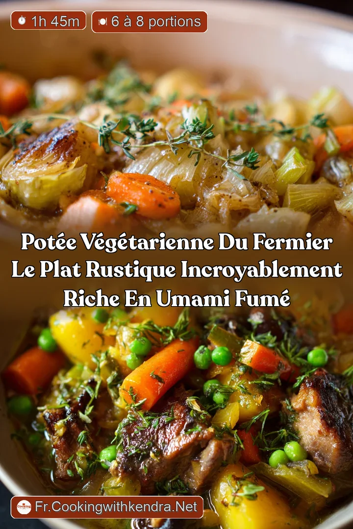 Pot&eacute;e v&eacute;g&eacute;tarienne du fermier le plat rustique incroyablement riche en umami fum&eacute;