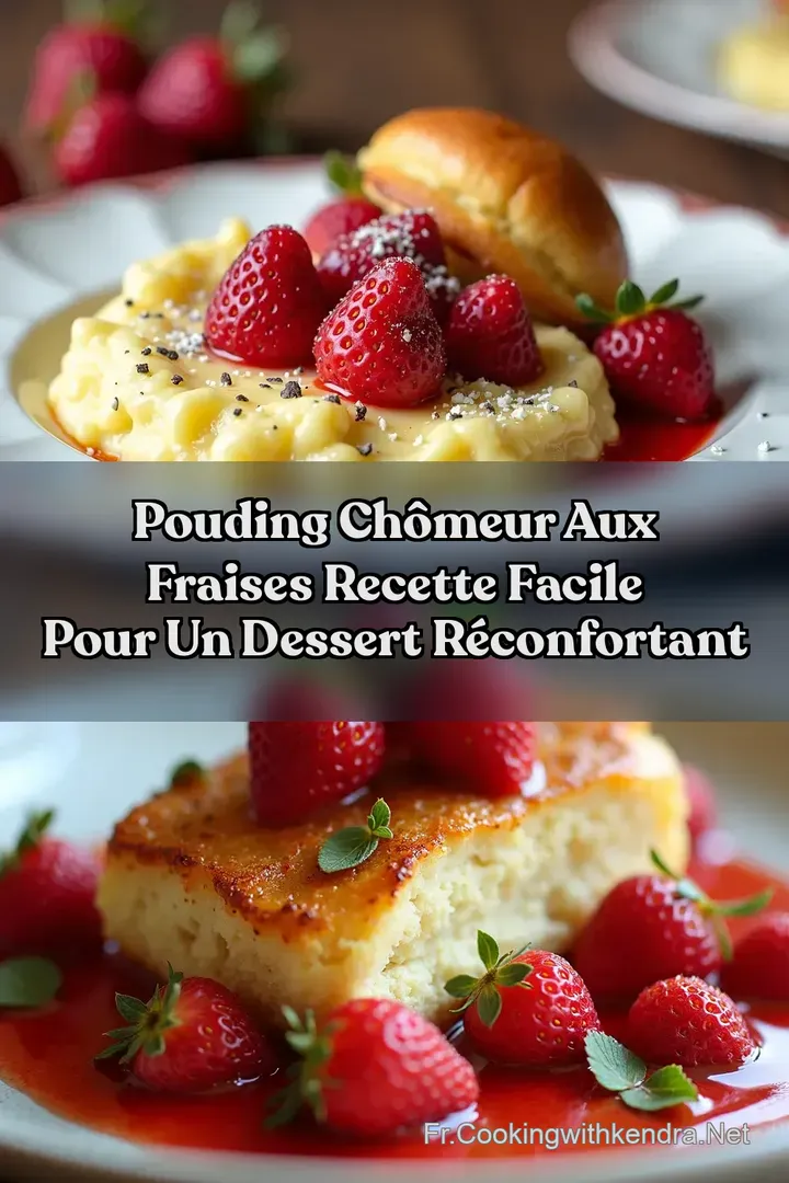 Pouding Ch&ocirc;meur aux Fraises Recette Facile pour un Dessert R&eacute;confortant