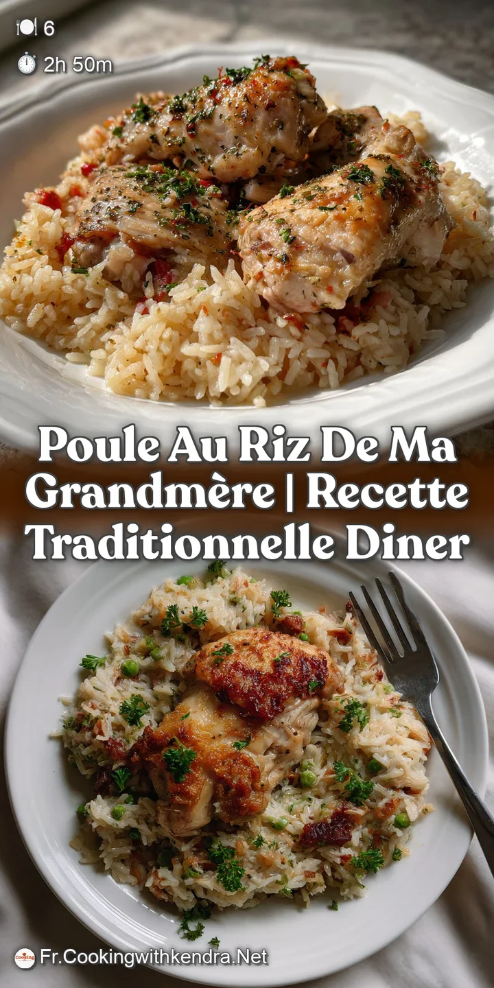 Close-up view of a rich, creamy broth with visible grains of rice and tender chicken, reflecting light and inviting warmth.