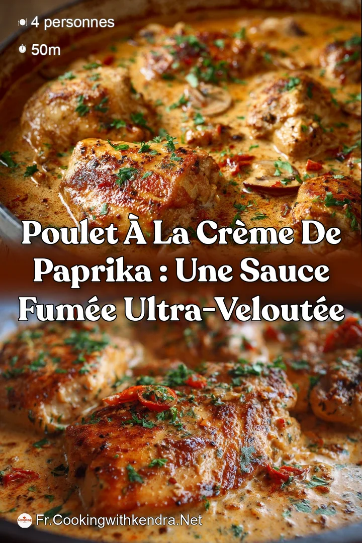 Poulet &agrave; la cr&egrave;me de paprika : Une sauce fum&eacute;e ultra-velout&eacute;e