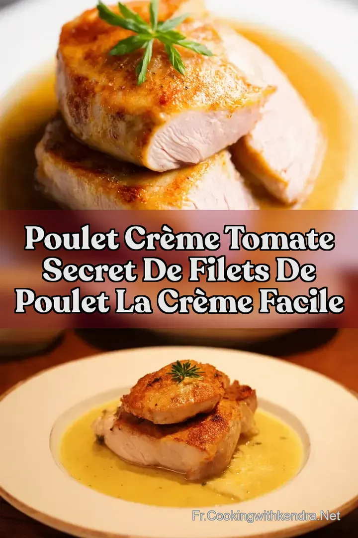 Poulet Cr&egrave;me Tomate Secret de Filets de Poulet la Cr&egrave;me Facile