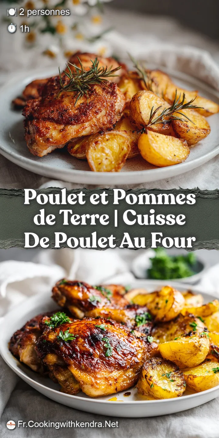 Gros plan sur une peau de poulet croustillante et dor&eacute;e, accompagn&eacute;e de pommes de terre tendres et d'un jus brillant.
