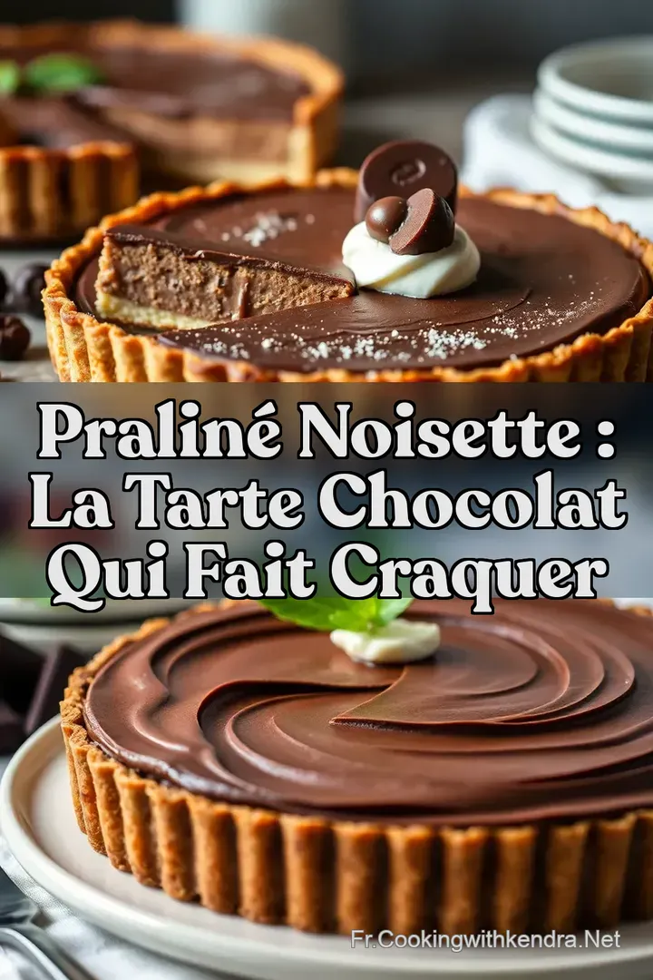 Pralin&eacute; Noisette : La Tarte Chocolat Qui Fait Craquer