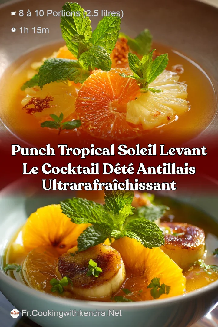 Punch Tropical Soleil Levant Le cocktail d&eacute;t&eacute; antillais ultrarafra&icirc;chissant