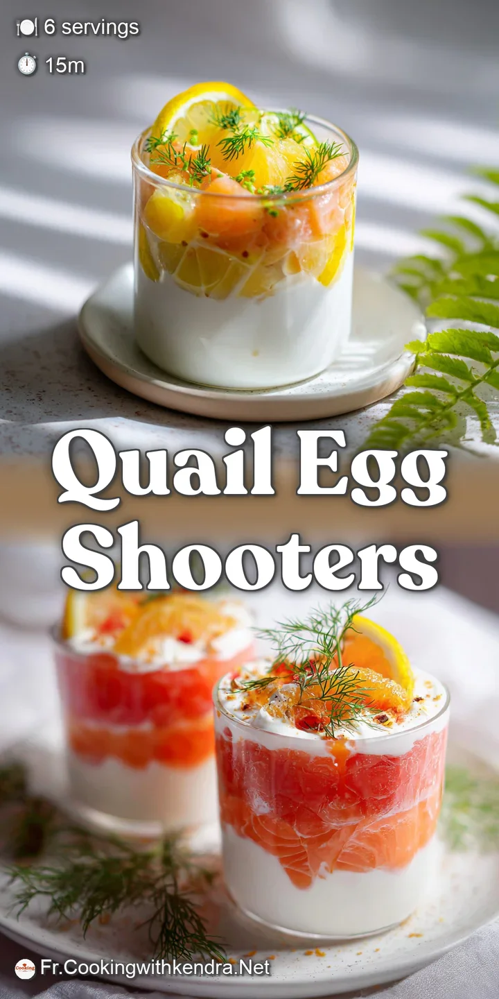 Close-up of a layered verrine: the soft pink salmon and the bright yellow lemon curd are visually appealing, fresh dill on...