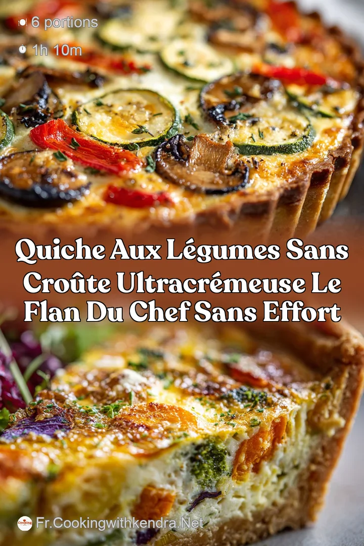 Quiche aux l&eacute;gumes sans cro&ucirc;te ultracr&eacute;meuse le flan du chef sans effort