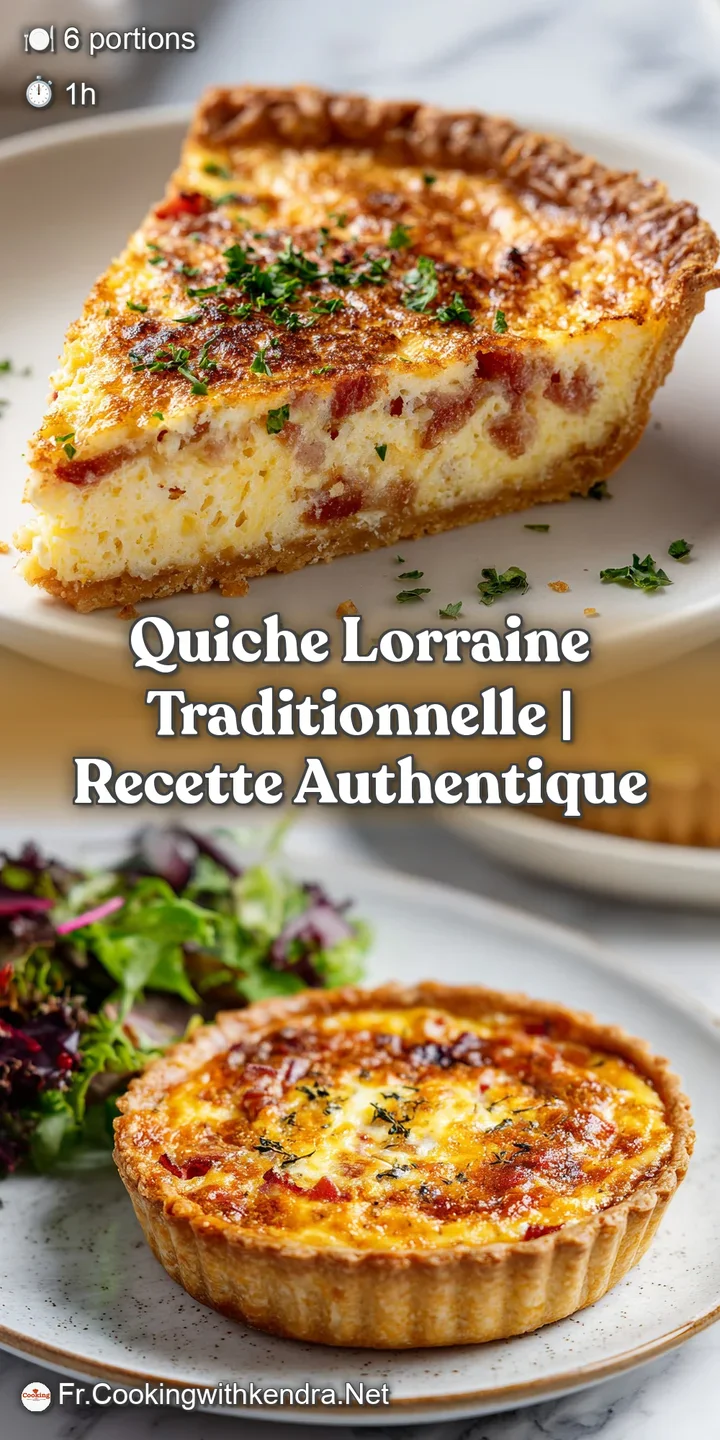 Close-up of flaky quiche crust with a creamy, golden egg center studded with bacon bits.