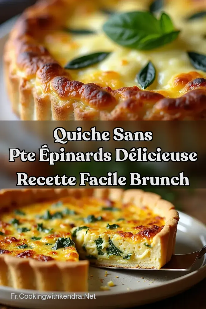 Quiche sans Pte &Eacute;pinards D&eacute;licieuse Recette Facile Brunch