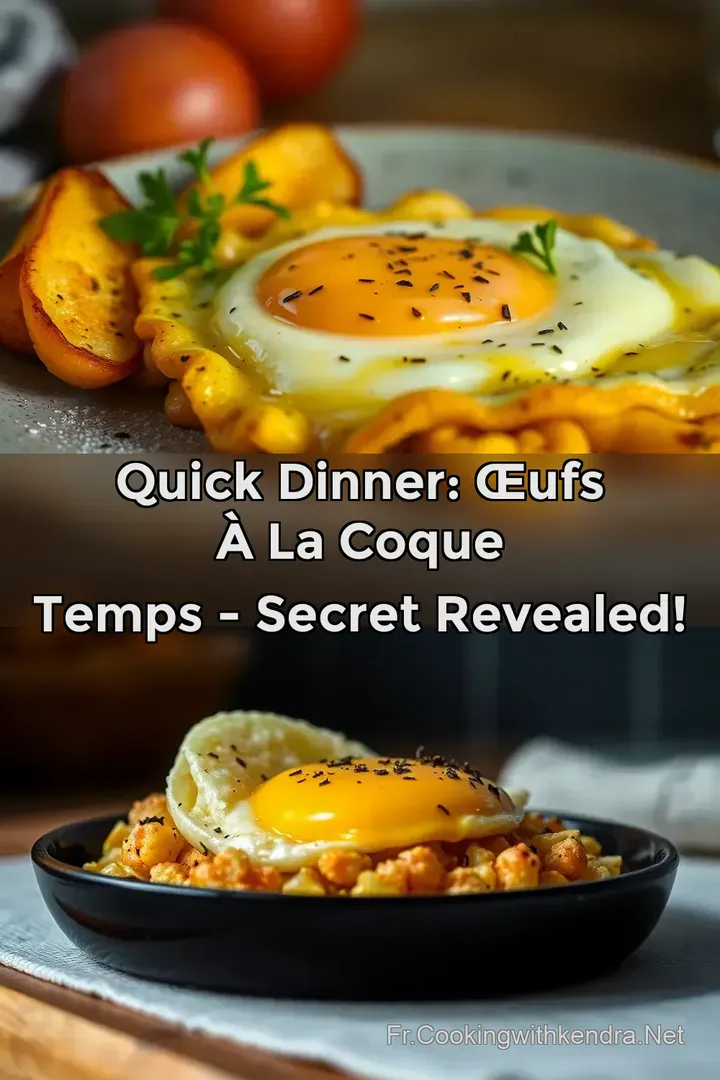 Quick Dinner: &OElig;ufs &agrave; la Coque Temps - Secret Revealed!