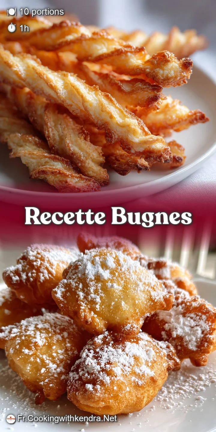 Close-up of a bugne, glistening with oil and a light dusting of powdered sugar, shows its airy, bubbly interior, promising...