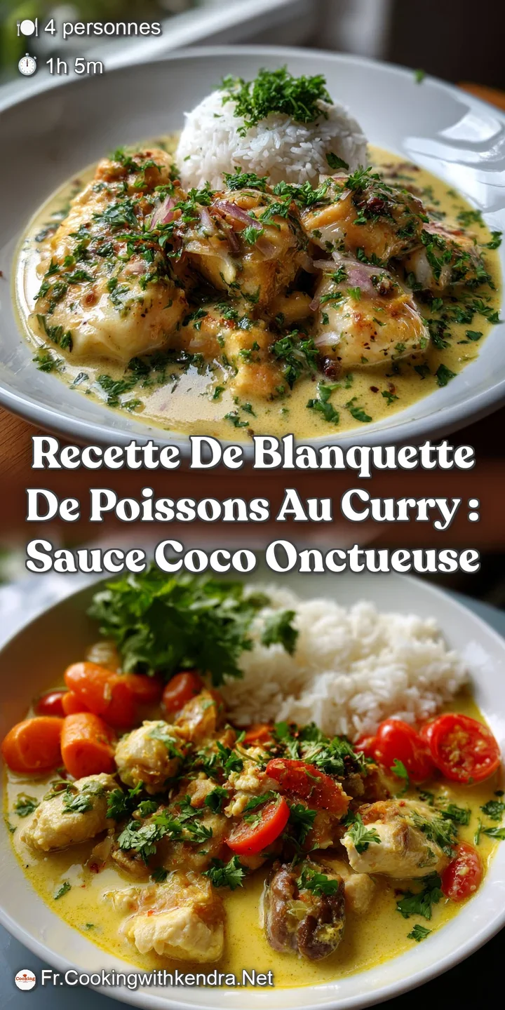 Recette de Blanquette de Poissons au Curry : Sauce Coco Onctueuse